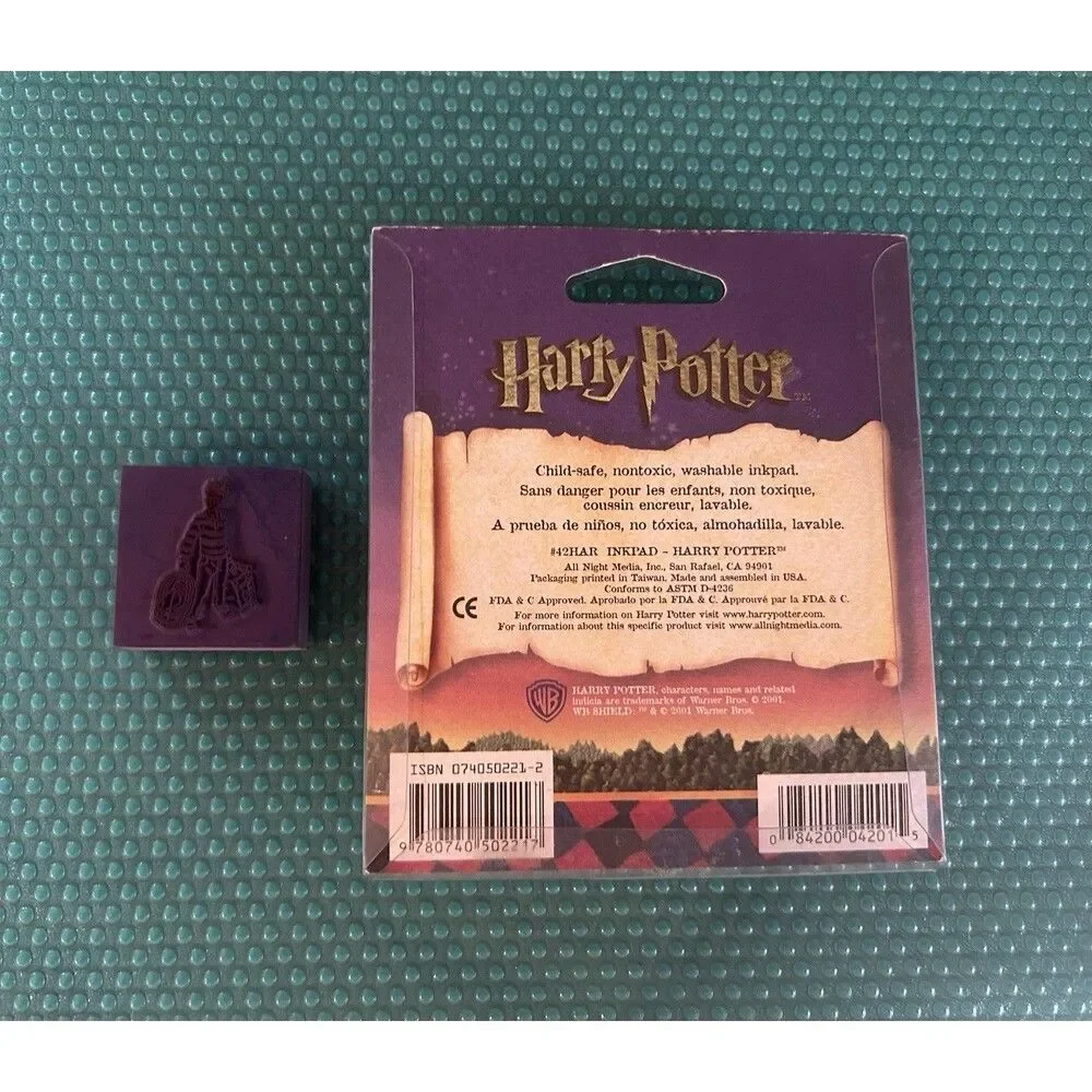 Lot of Vintage Harry‎ Potter Uno Game, Trading Cards, Ink Pad, Toy Books 2001